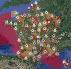 Carte des spots drone