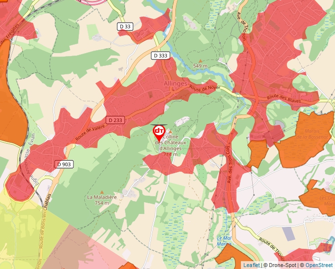 Carte Géoportail pour les drones de loisir