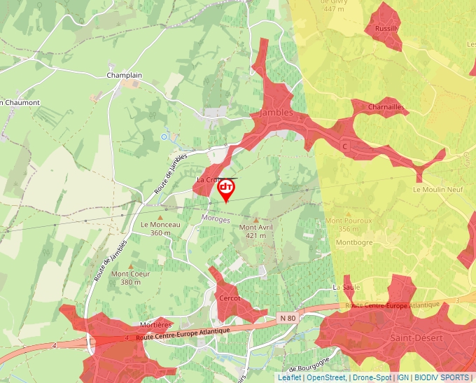 Carte Géoportail pour les drones de loisir