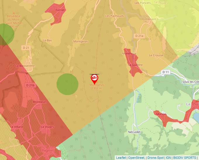 Carte Géoportail pour les drones de loisir