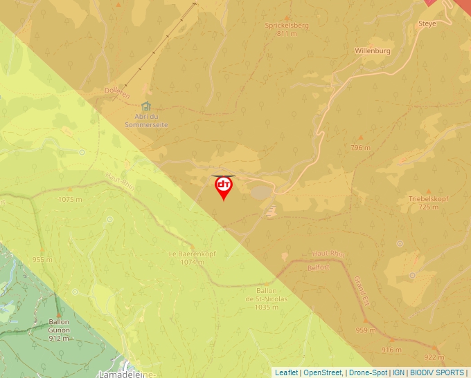 Carte Géoportail pour les drones de loisir