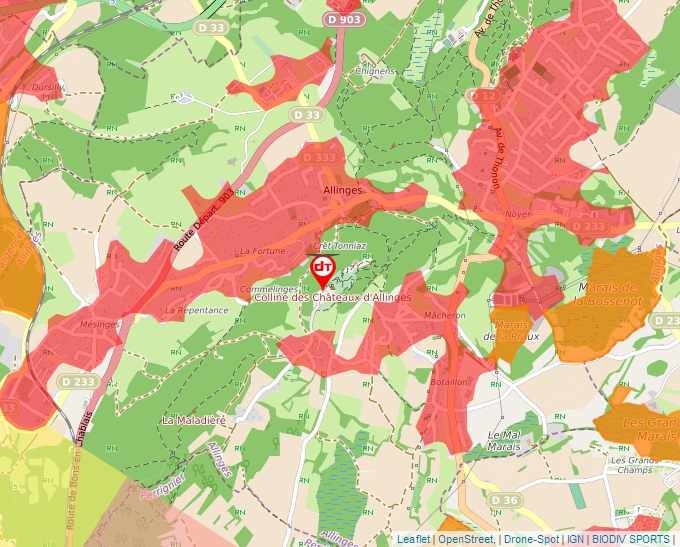 Carte Géoportail pour les drones de loisir