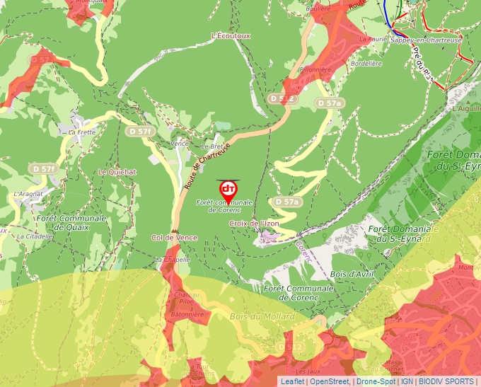 Carte Géoportail pour les drones de loisir