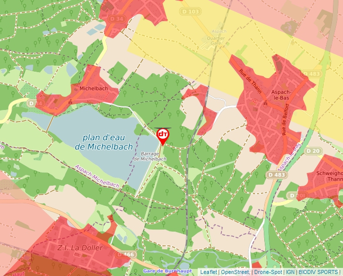 Carte Géoportail pour les drones de loisir