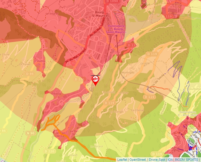 Carte Géoportail pour les drones de loisir