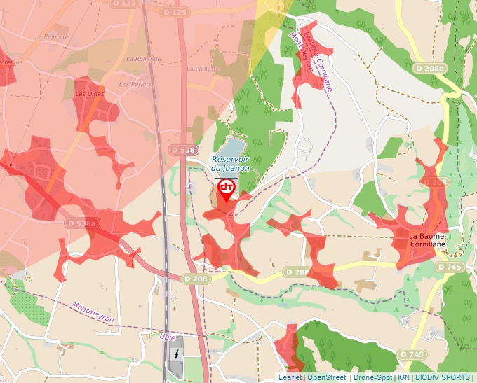 Carte Géoportail pour les drones de loisir