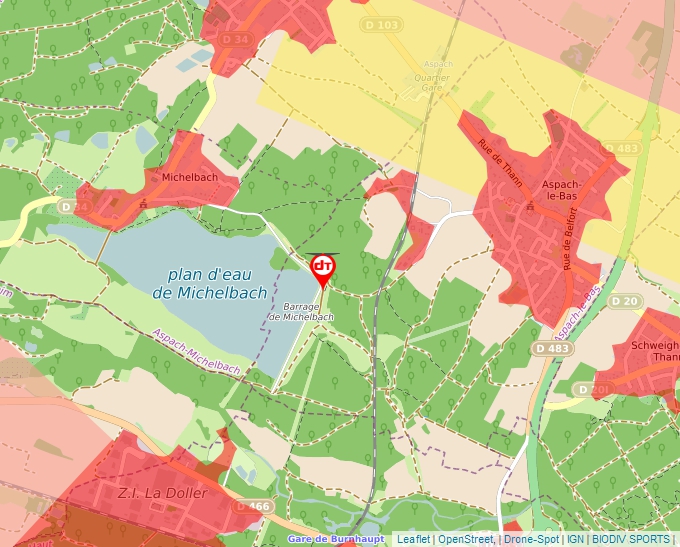 Carte Géoportail pour les drones de loisir