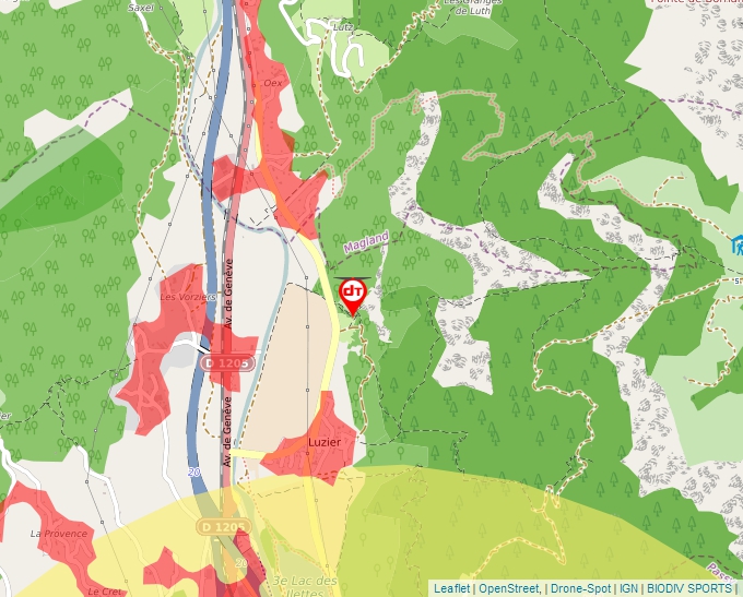 Carte Géoportail pour les drones de loisir