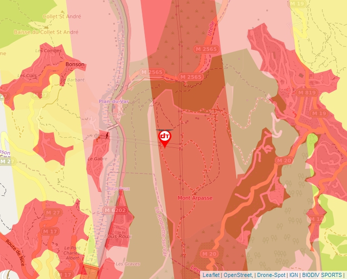 Carte Géoportail pour les drones de loisir